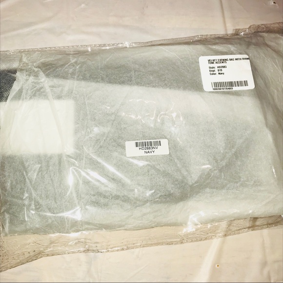 Beautiful Blue Studded Clutch Bag 👜&Gold Strap😍 - Picture 5 of 6